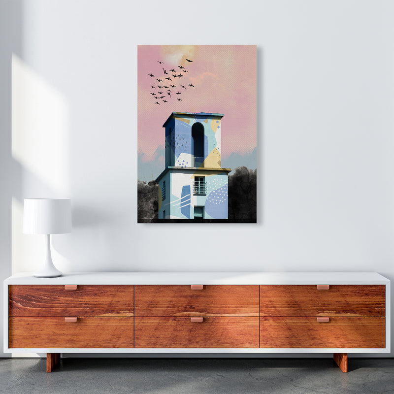 Pop Art Concrete Tower  Art Print by Pixy Paper A1 Canvas