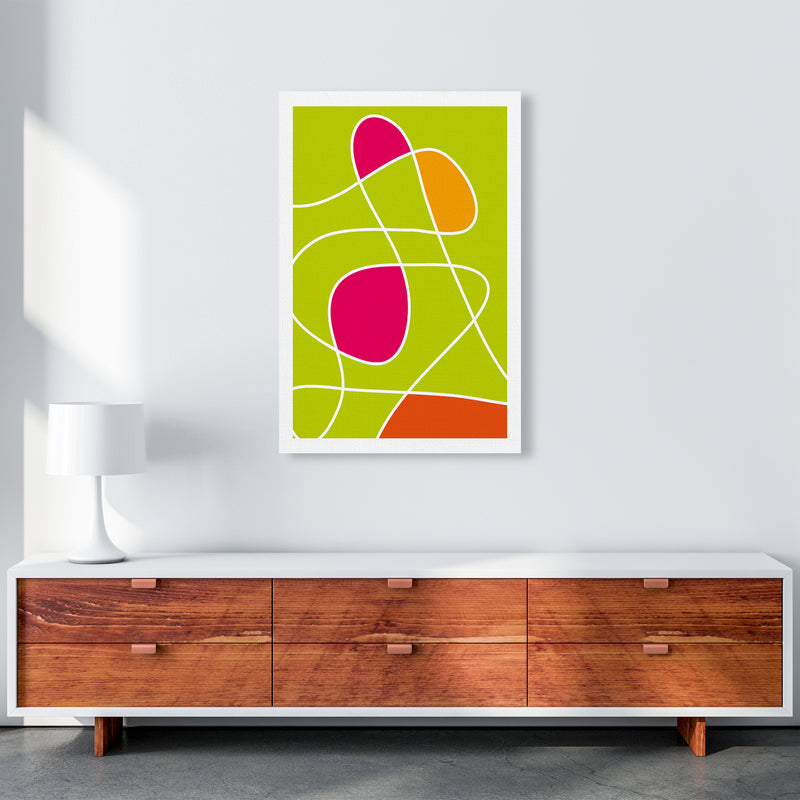 Lime Mess Neon Funk  Art Print by Pixy Paper A1 Canvas