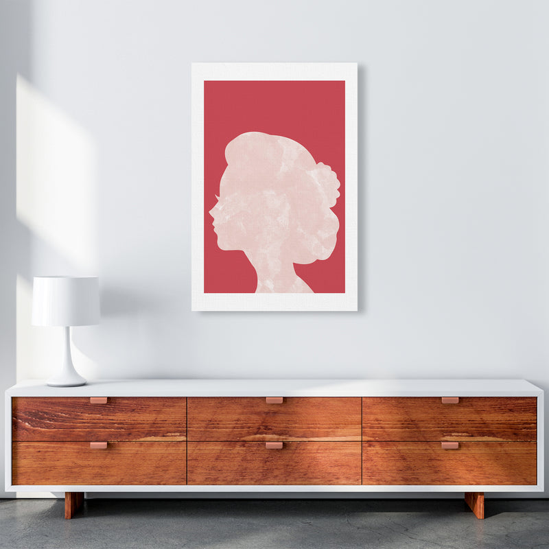 Marble Head Red  Art Print by Pixy Paper A1 Canvas
