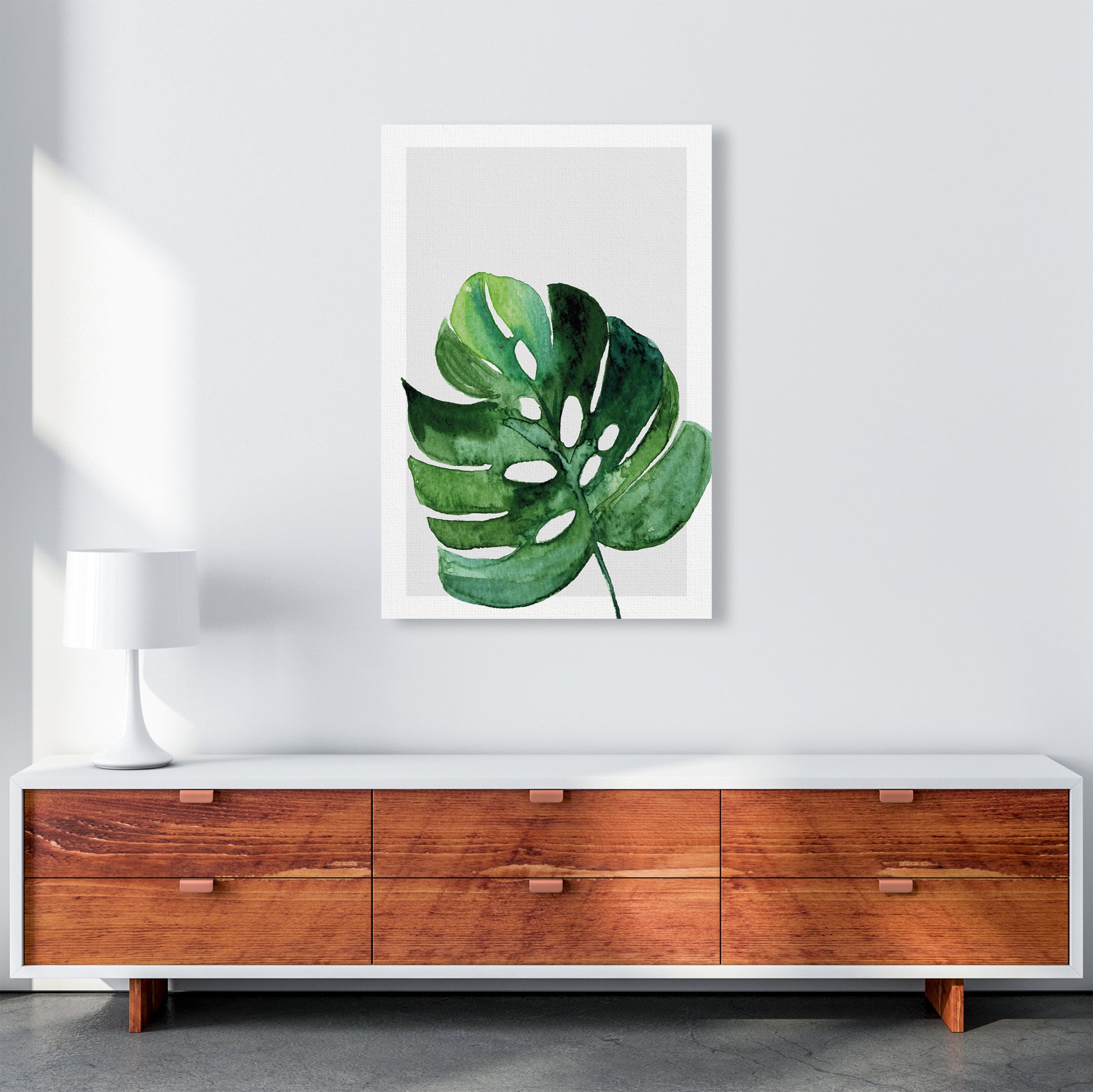 Leaf With Grey Back Exotic  Art Print by Pixy Paper A1 Canvas