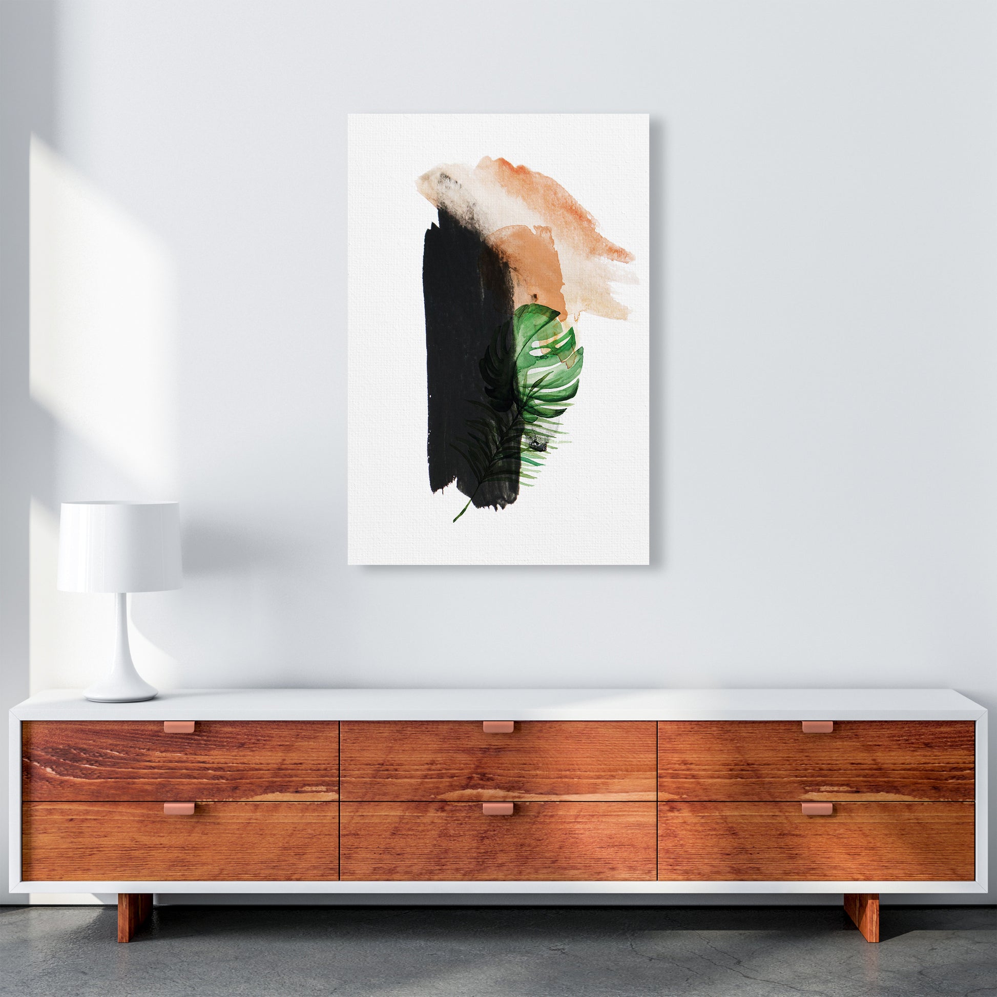 Exotic Abstract Strokes  Art Print by Pixy Paper A1 Canvas