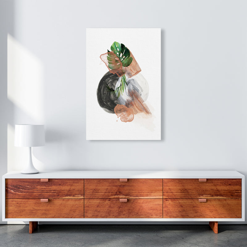 Round Exotic Abstract  Art Print by Pixy Paper A1 Canvas