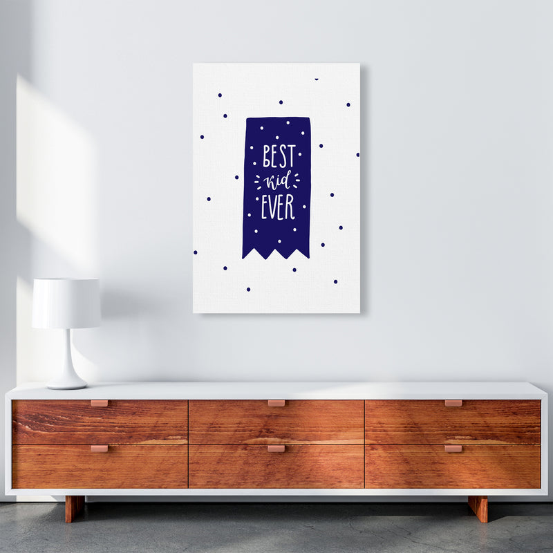 Best Kid Ever Navy Super Scandi  Art Print by Pixy Paper A1 Canvas