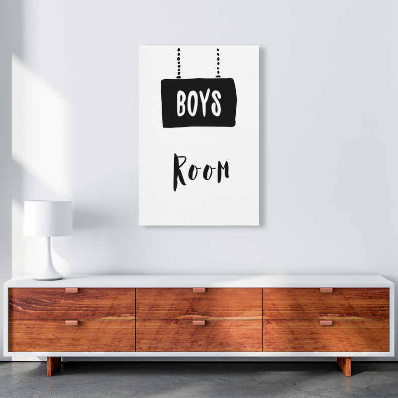 Boys Room Black  Art Print by Pixy Paper A1 Canvas