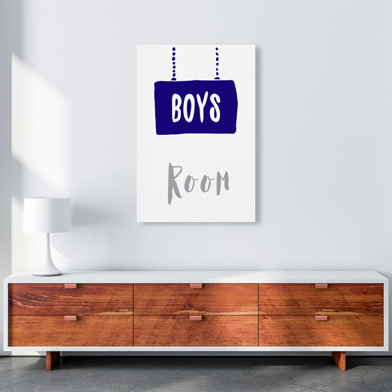 Boys Room Navy  Art Print by Pixy Paper A1 Canvas