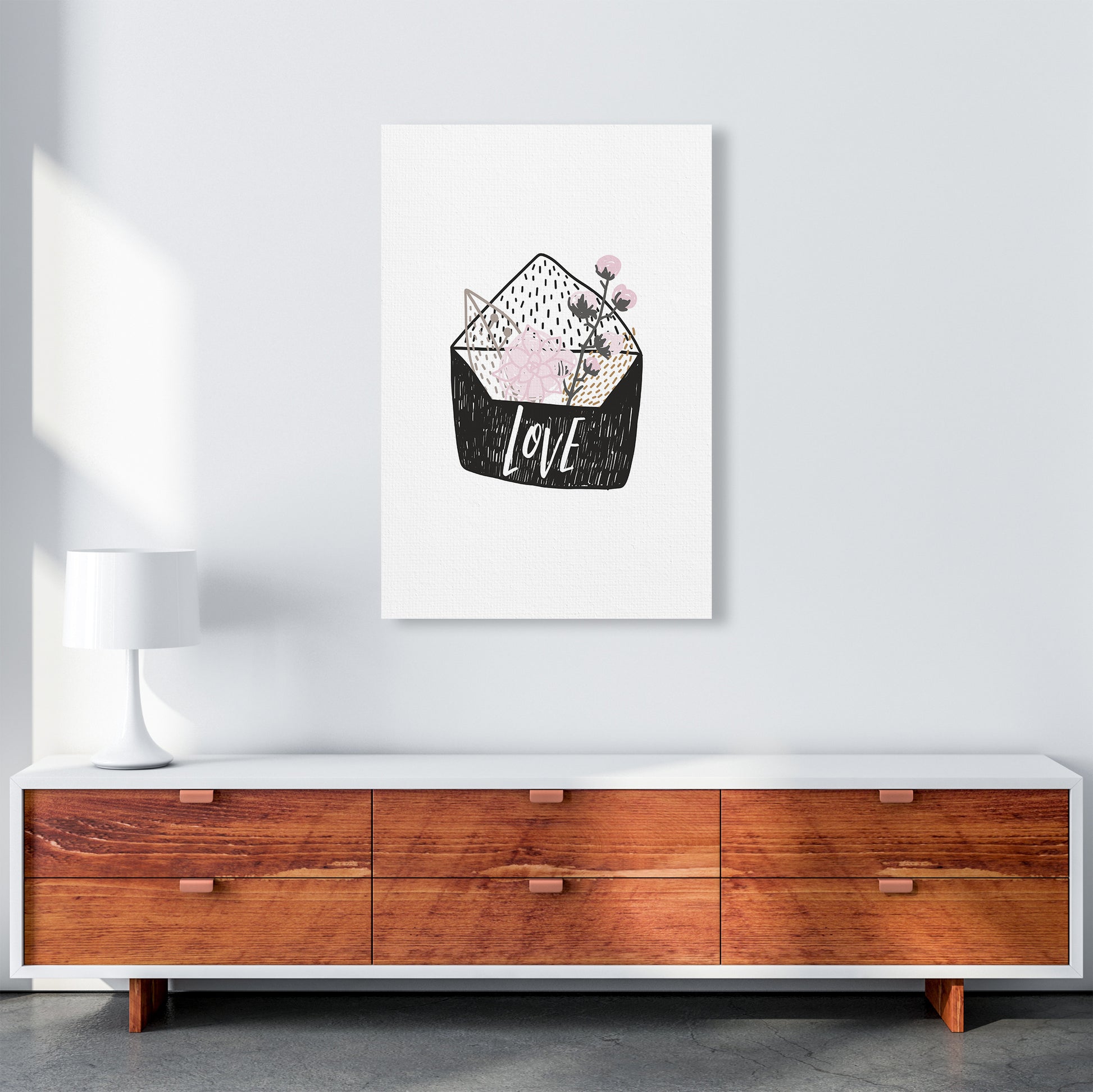 Love Letter  Art Print by Pixy Paper A1 Canvas