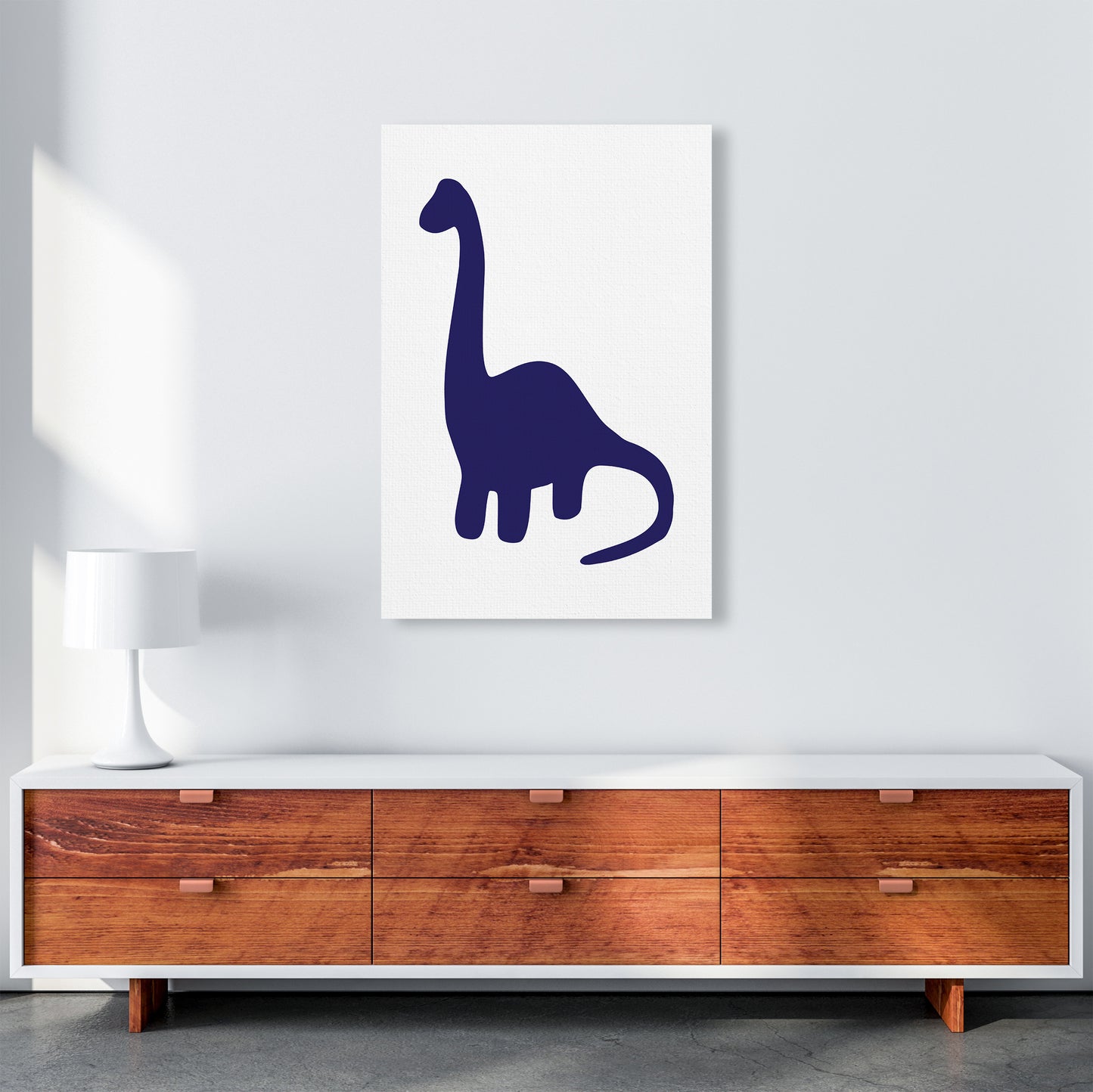 Brach Navy  Art Print by Pixy Paper A1 Canvas
