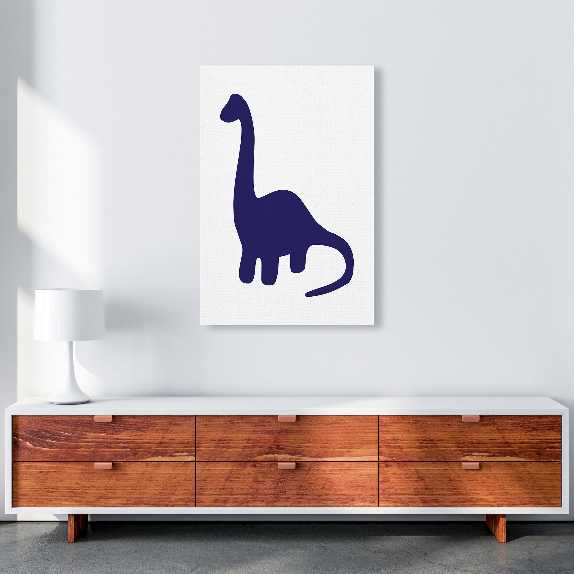 Brach Navy  Art Print by Pixy Paper A1 Canvas