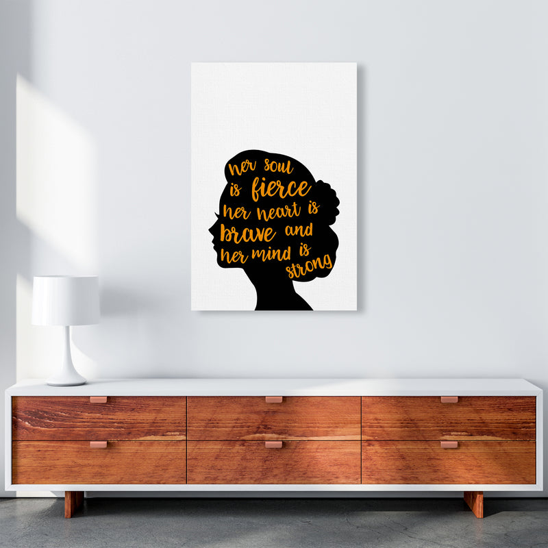 Her Soul Is Fierce Orange  Art Print by Pixy Paper A1 Canvas