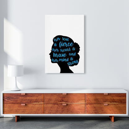 Her Soul Is Fierce Blue  Art Print by Pixy Paper A1 Canvas