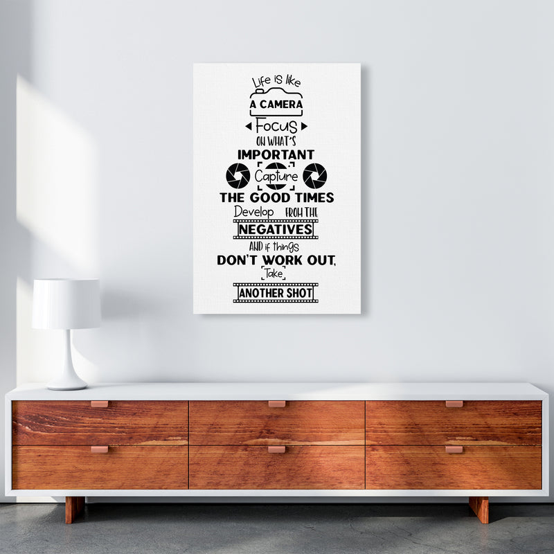 Life Is Like A Camera  Art Print by Pixy Paper A1 Canvas