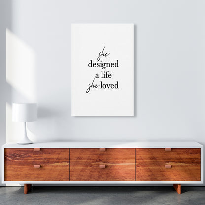 She Designed A Life  Art Print by Pixy Paper A1 Canvas