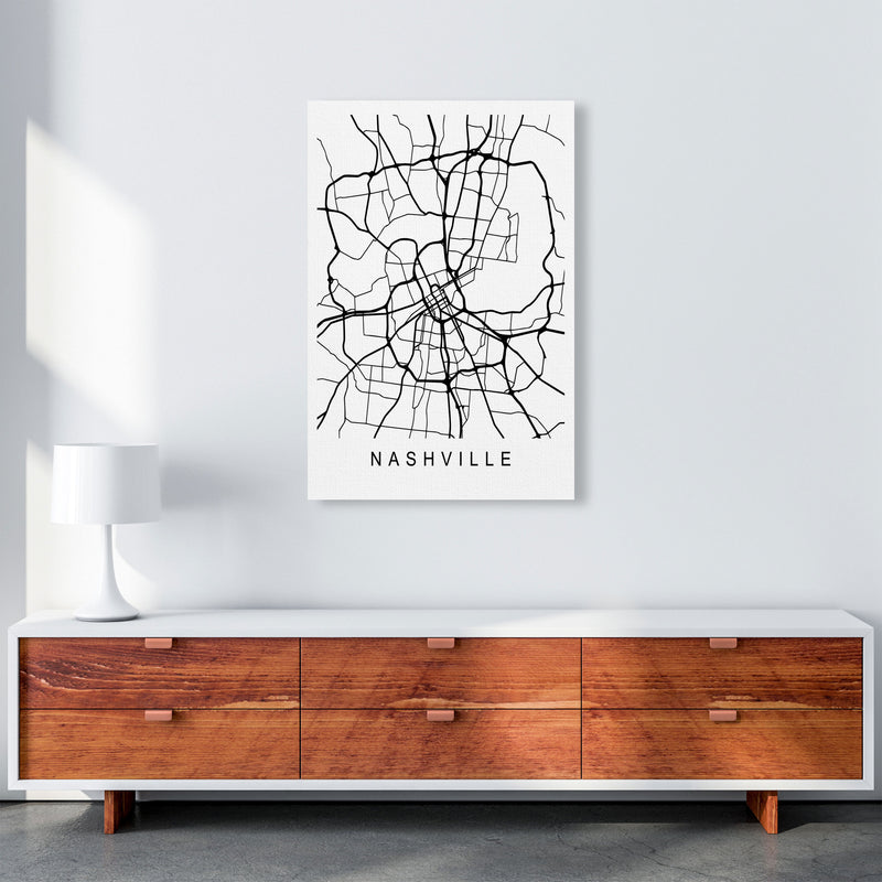 Nashville Map Art Print by Pixy Paper A1 Canvas