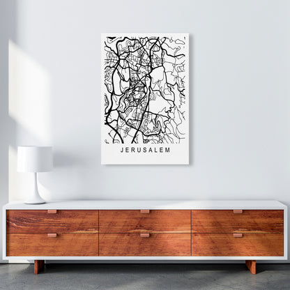 Jerusalem Map Art Print by Pixy Paper A1 Canvas