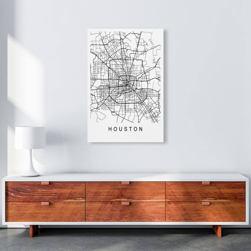 Houston Map Art Print by Pixy Paper A1 Canvas