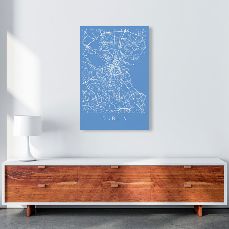 Dublin Map Blueprint Art Print by Pixy Paper A1 Canvas