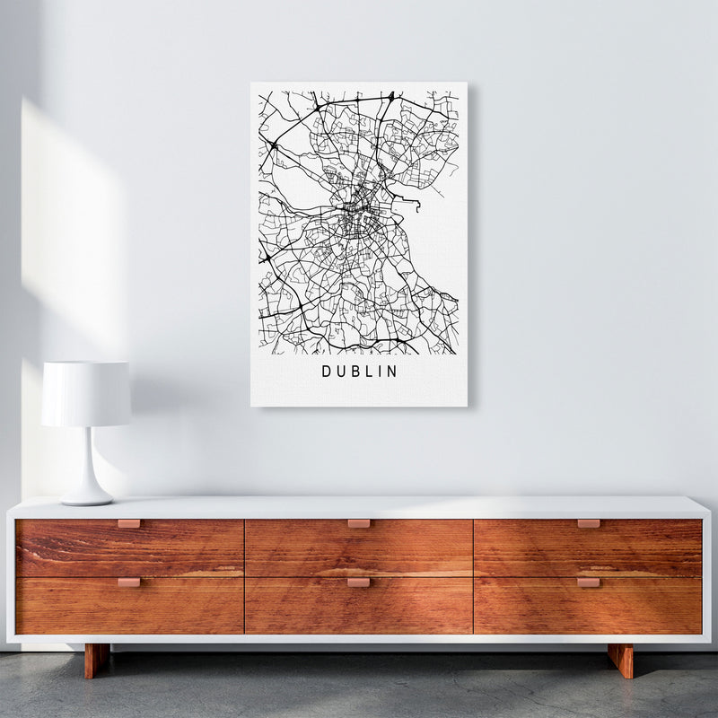 Dublin Map Art Print by Pixy Paper A1 Canvas