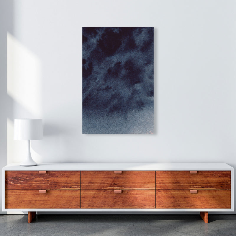 Sand Navy Watercolour Art Print by Pixy Paper A1 Canvas