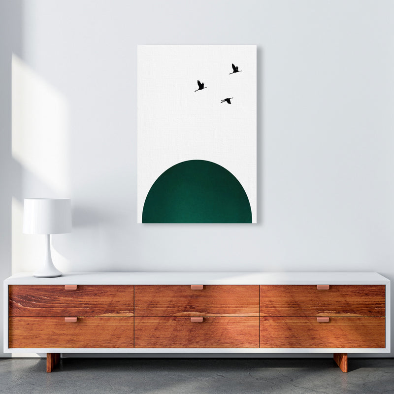 Rising sun emerald Art Print by Pixy Paper A1 Canvas