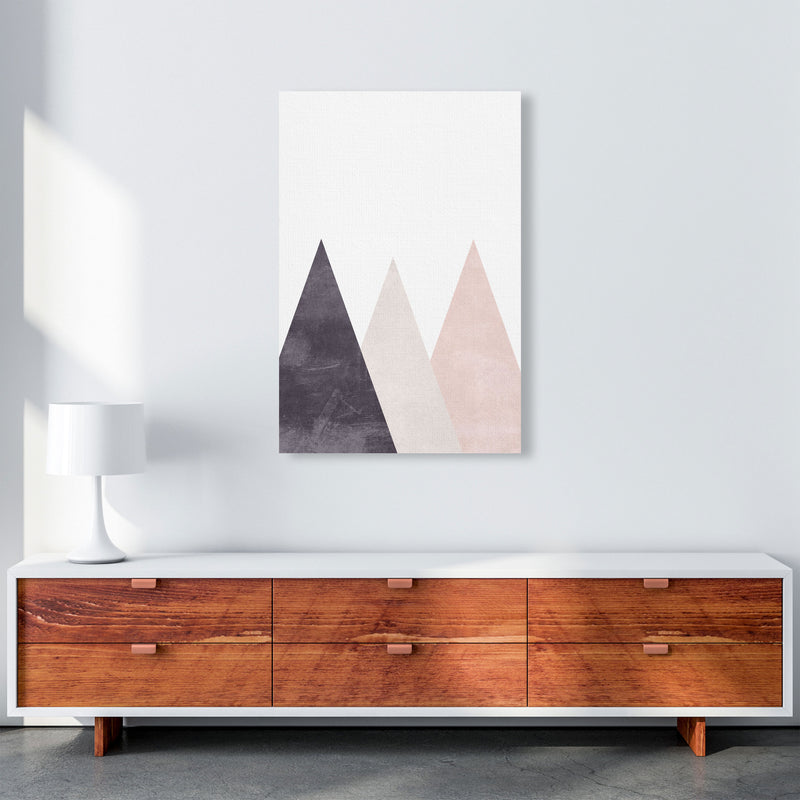 Mountains pink cotton Art Print by Pixy Paper A1 Canvas