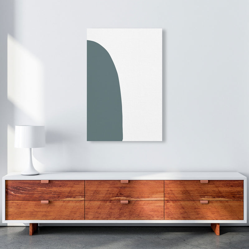 Inspired Teal Half Stone Left Art Print by Pixy Paper A1 Canvas