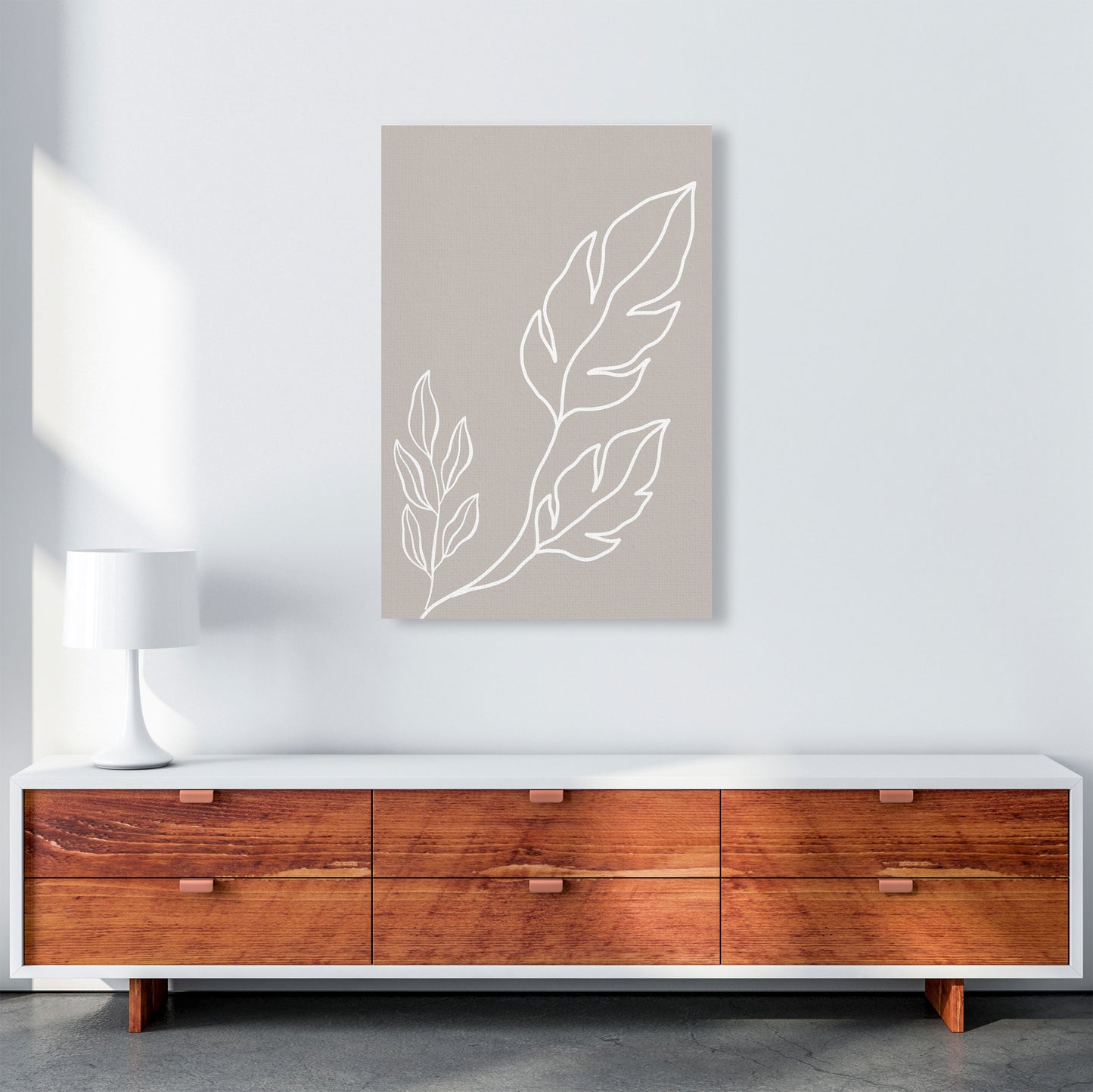 Inspired Stone Plant Silhouette Art Print by Pixy Paper A1 Canvas