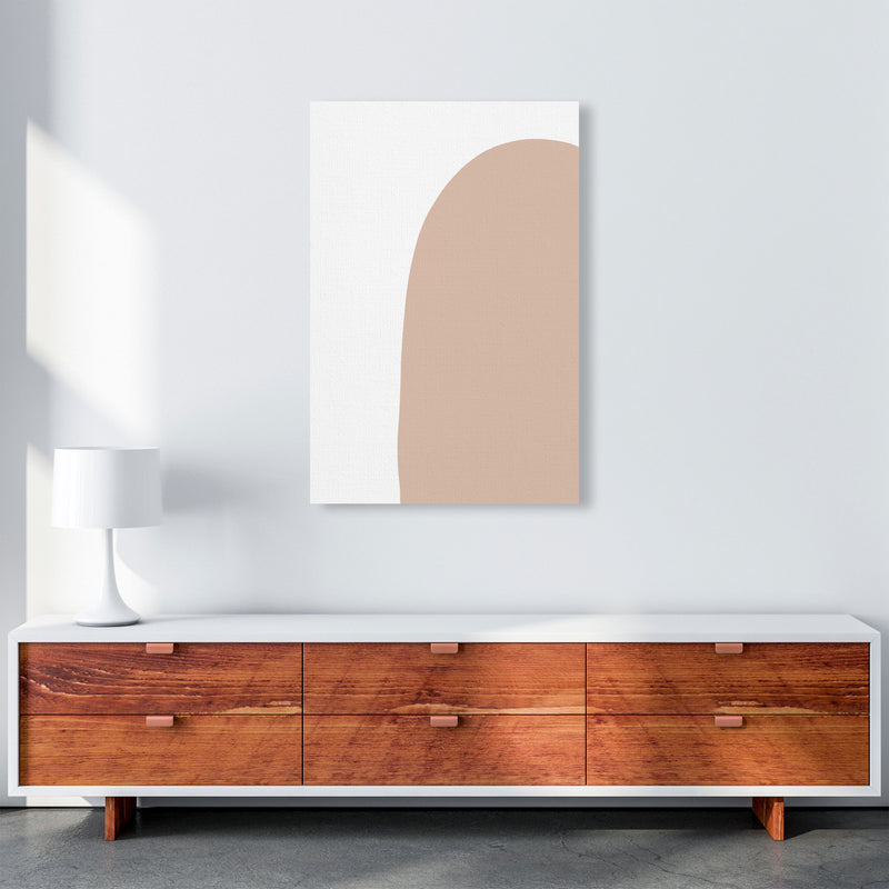 Inspired Pink Abstract Shape Art Print by Pixy Paper A1 Canvas