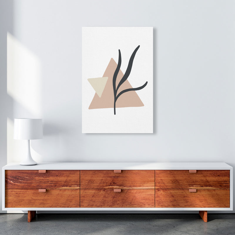 Inspired Pink Triangle Abstract Art Print by Pixy Paper A1 Canvas
