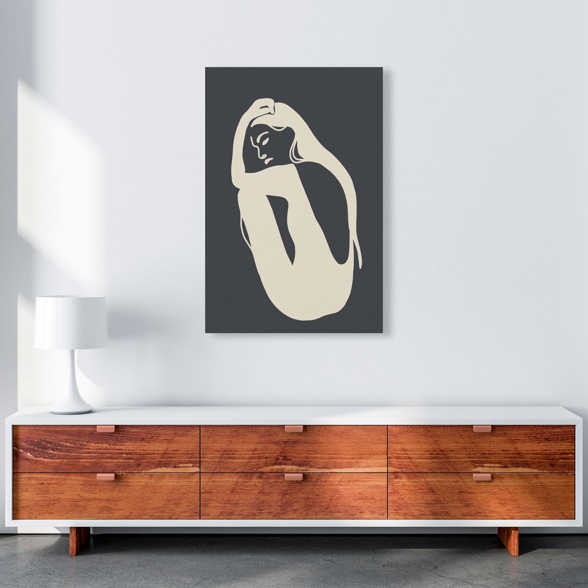 Inspired Off Black Woman Silhouette Art Print by Pixy Paper A1 Canvas