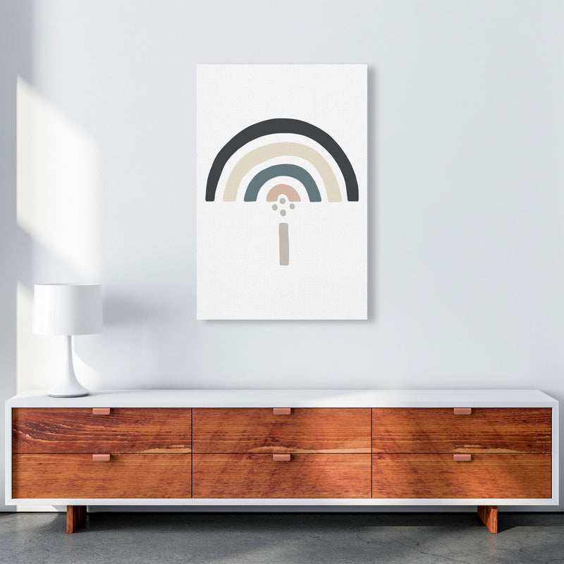 Inspired Natural Rainbow White Art Print by Pixy Paper A1 Canvas