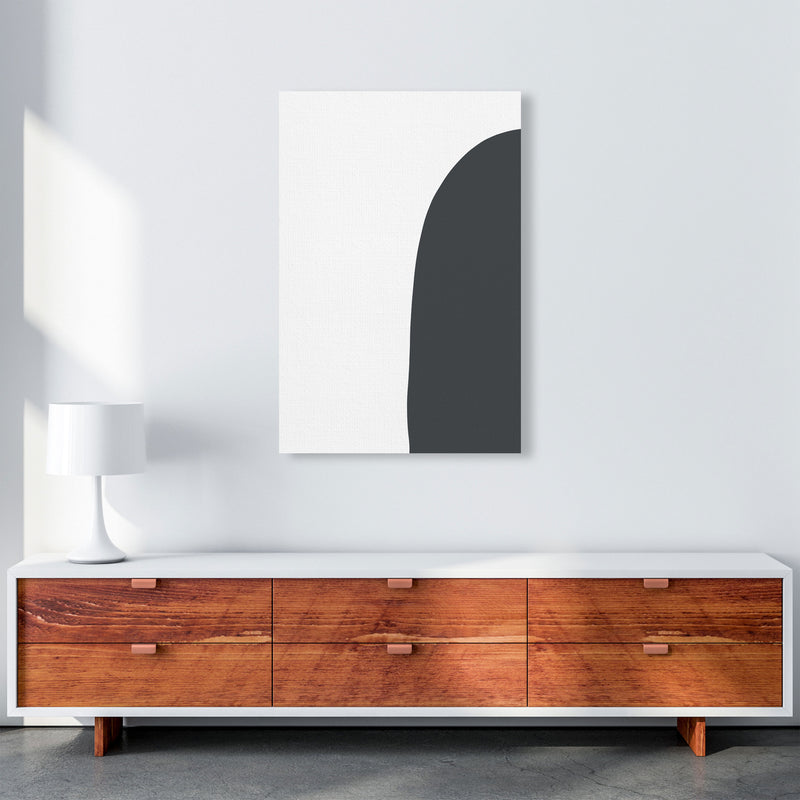 Inspired Off Black Half Stone Right Art Print by Pixy Paper A1 Canvas