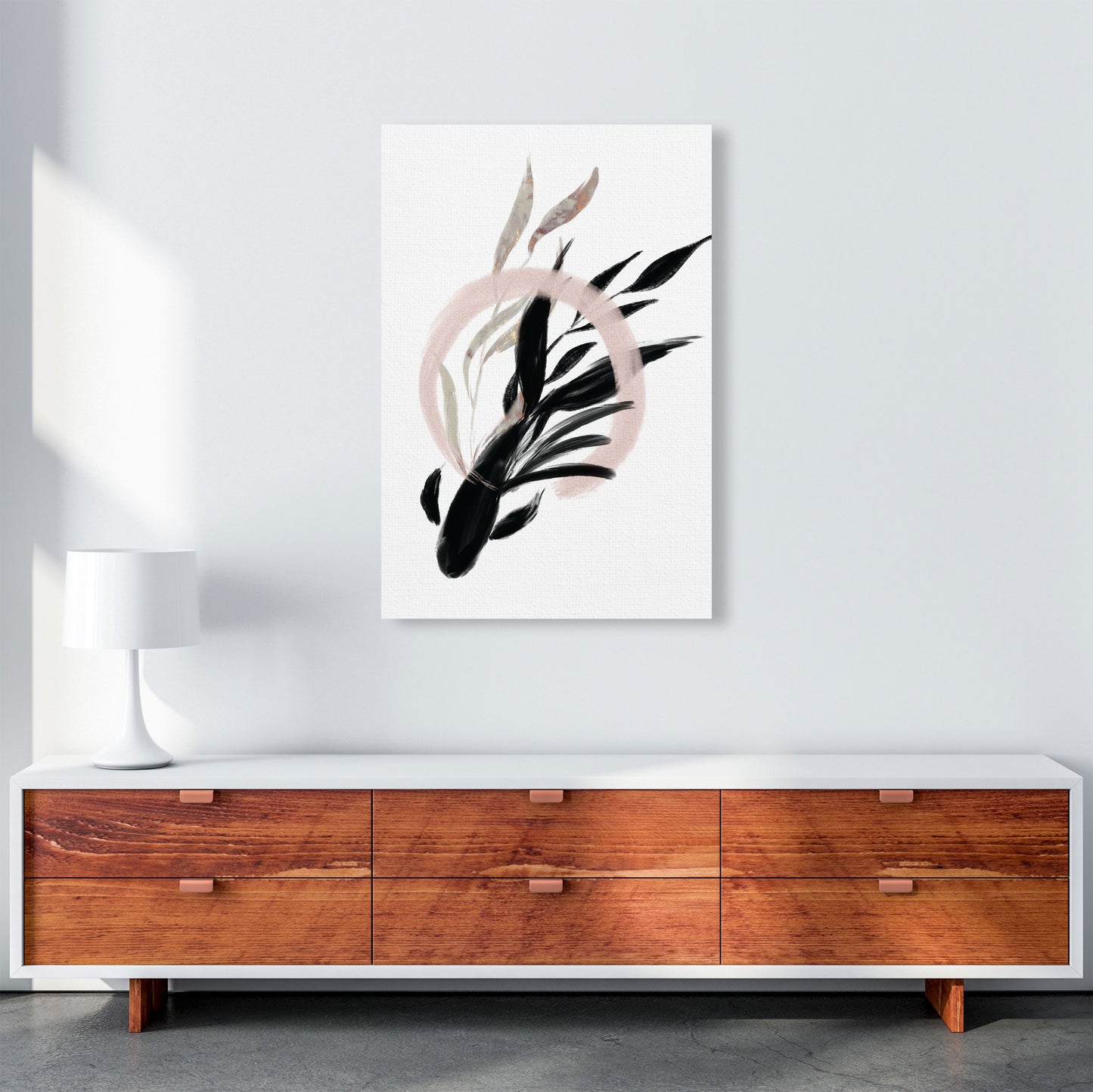 Delicate Floral Fish 02 Art Print by Pixy Paper A1 Canvas