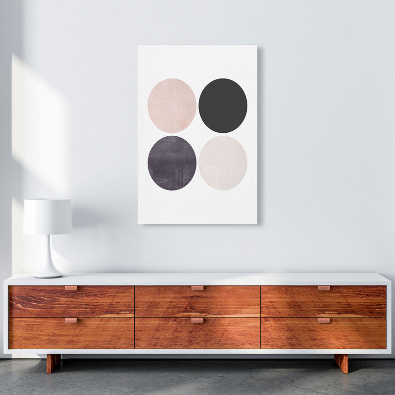 Circles pink cotton Art Print by Pixy Paper A1 Canvas
