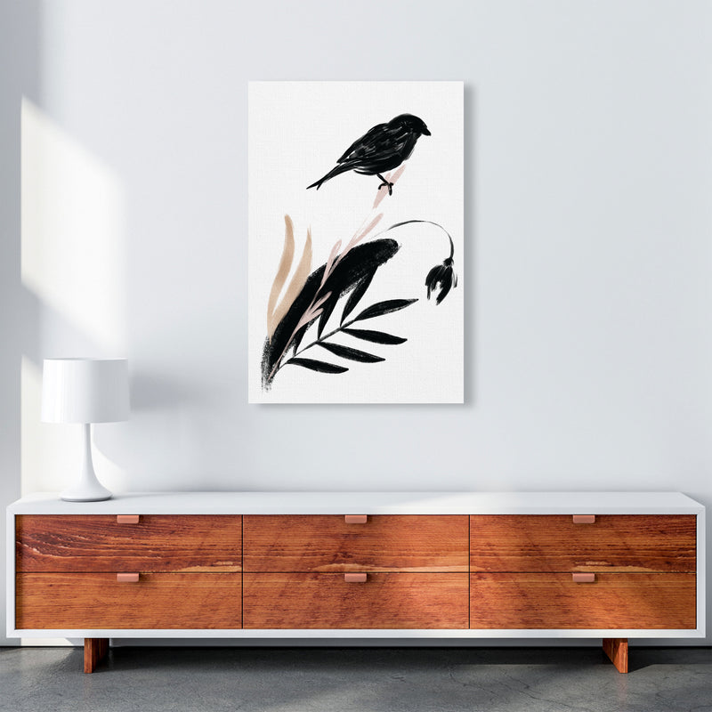 Delicate Floral Bird 04 Art Print by Pixy Paper A1 Canvas