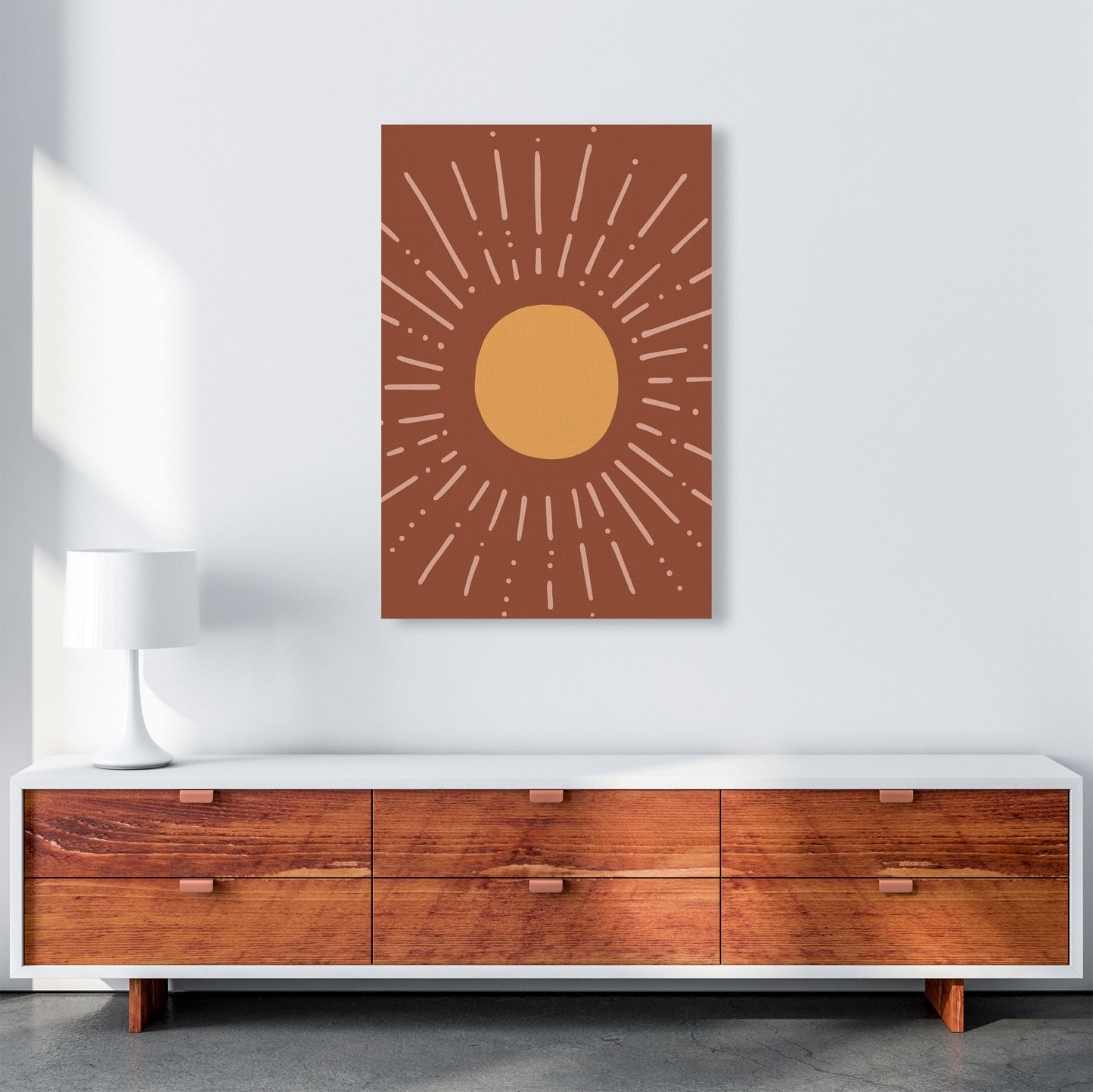 Autumn Sun abstract Art Print by Pixy Paper A1 Canvas