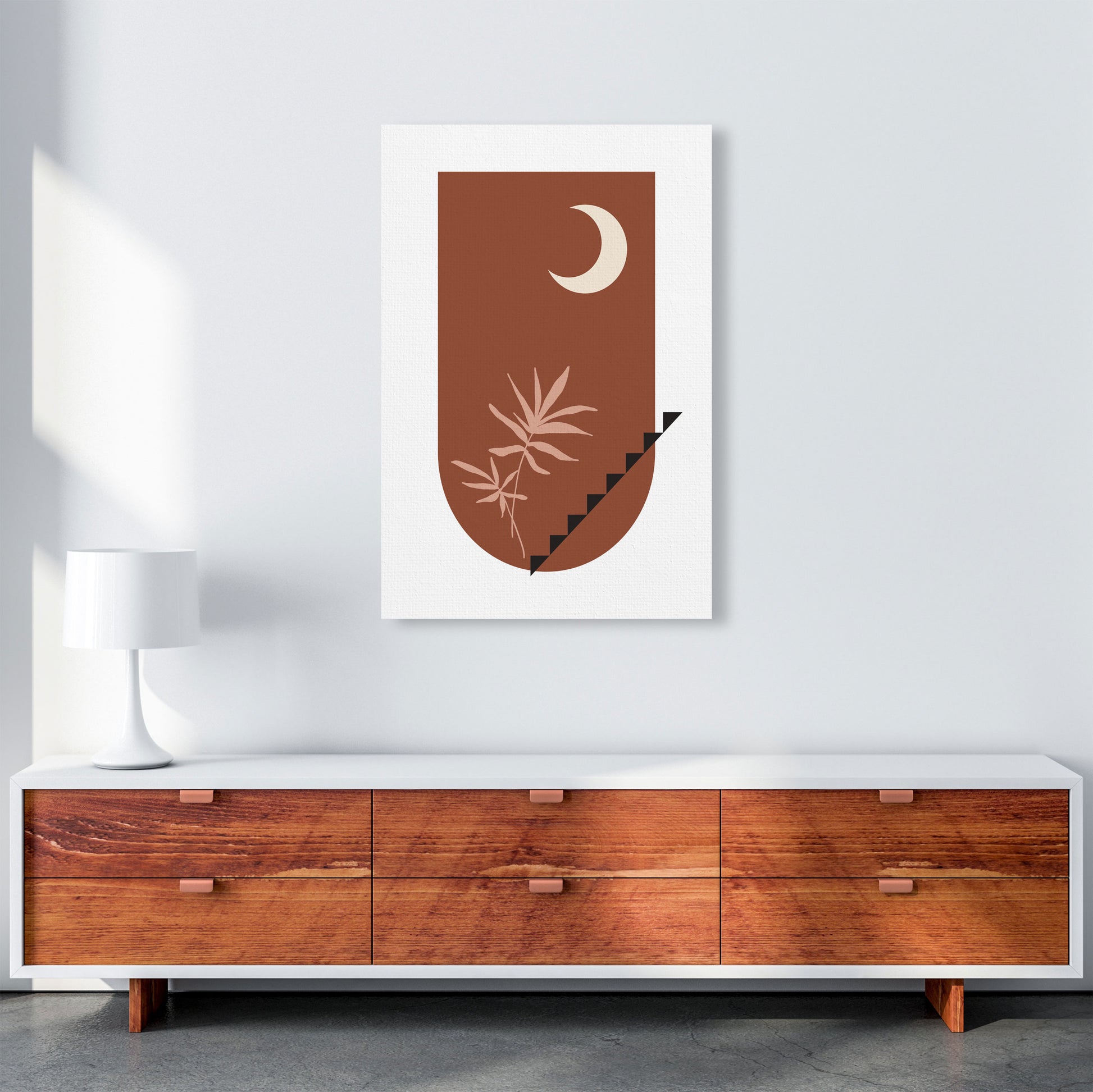 Autumn Willow abstract Art Print by Pixy Paper A1 Canvas