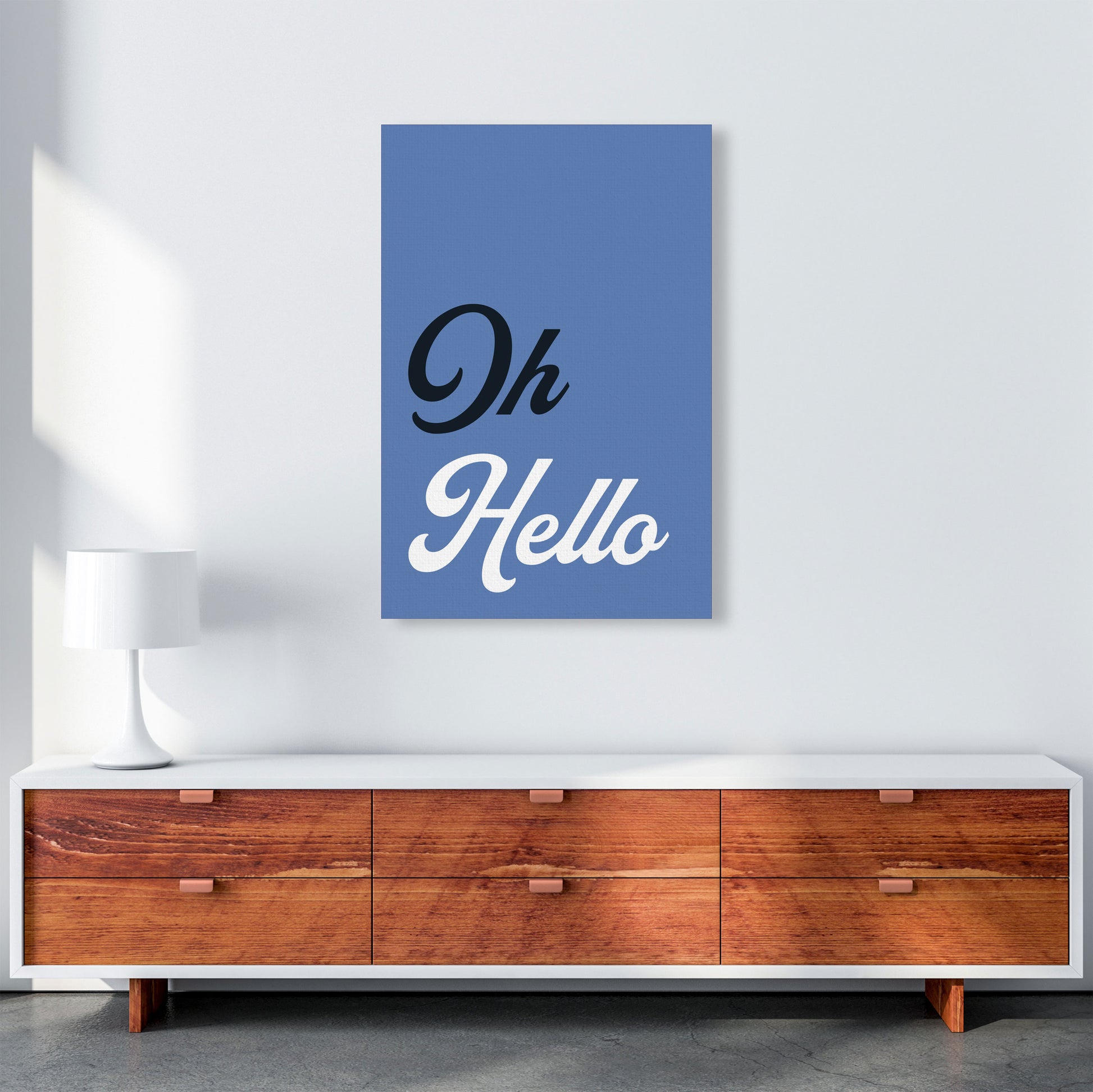 Oh Hello Art Print by Pixy Paper A1 Canvas