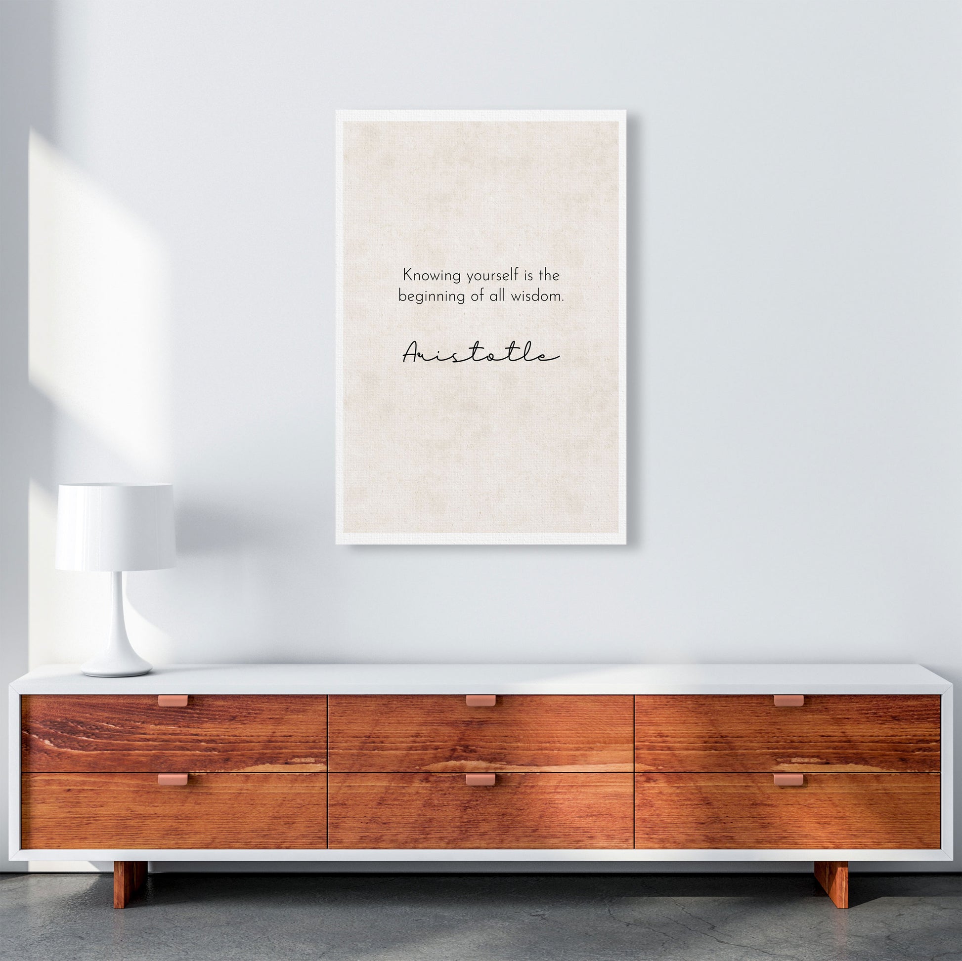 Knowing Yourself - Aristotle Art Print by Pixy Paper A1 Canvas