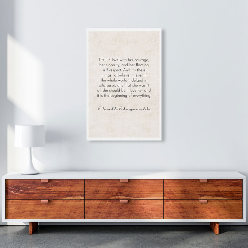 I Fell In Love - Fitzgerald Art Print by Pixy Paper A1 Canvas