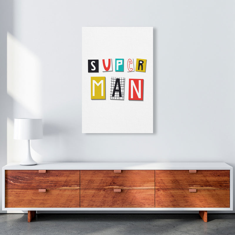 Super man Art Print by Pixy Paper A1 Canvas