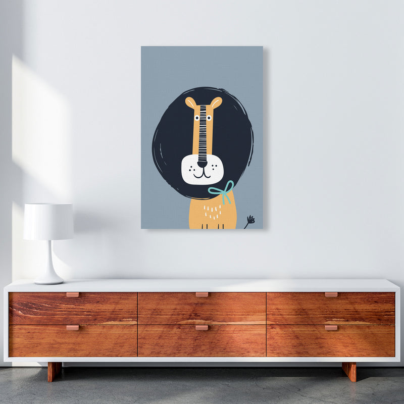 Lion Neutral kids Art Print by Pixy Paper A1 Canvas