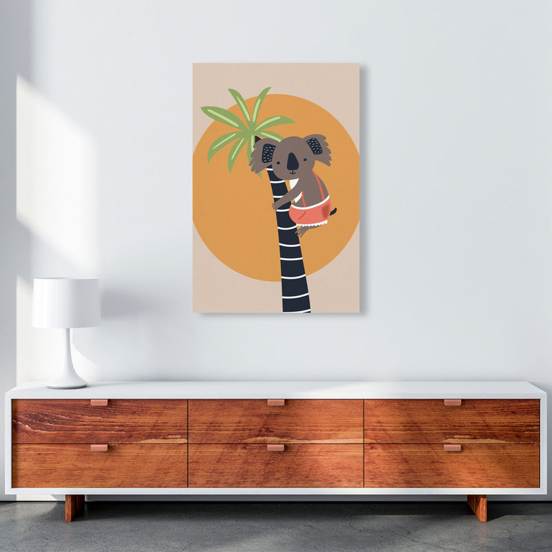 Koala in tree Neutral kids Art Print by Pixy Paper A1 Canvas