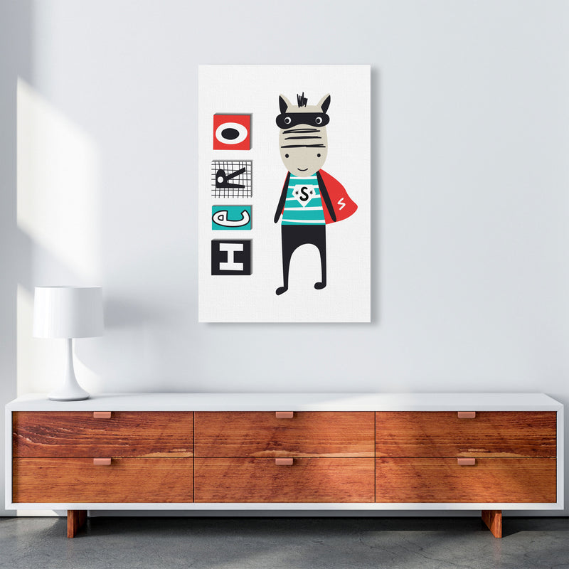 Hero zebra animal Art Print by Pixy Paper A1 Canvas