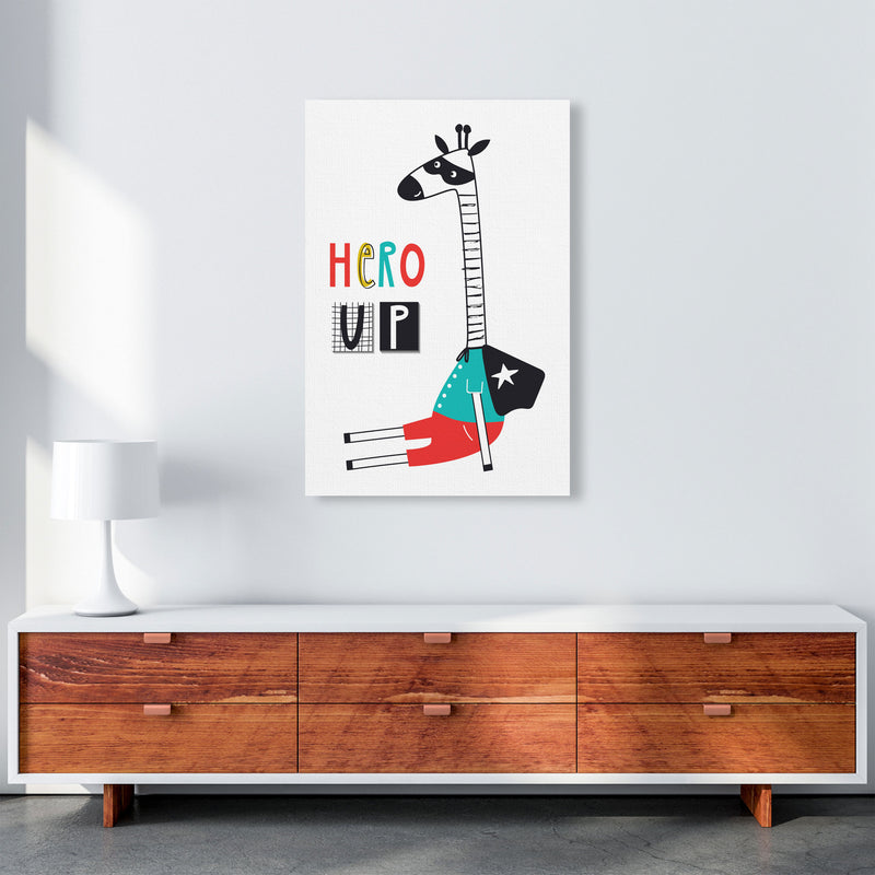Hero up giraffe Art Print by Pixy Paper A1 Canvas