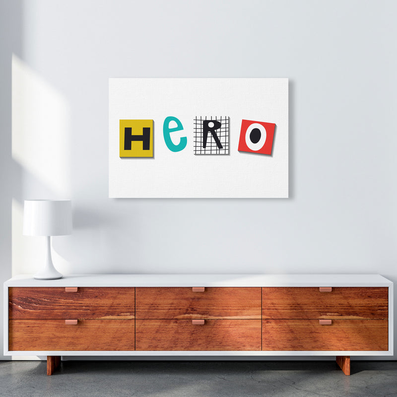 Hero typo Art Print by Pixy Paper A1 Canvas