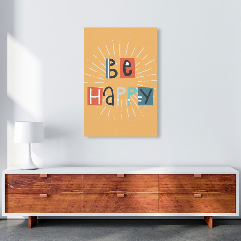 Be happy Neutral kids Art Print by Pixy Paper A1 Canvas