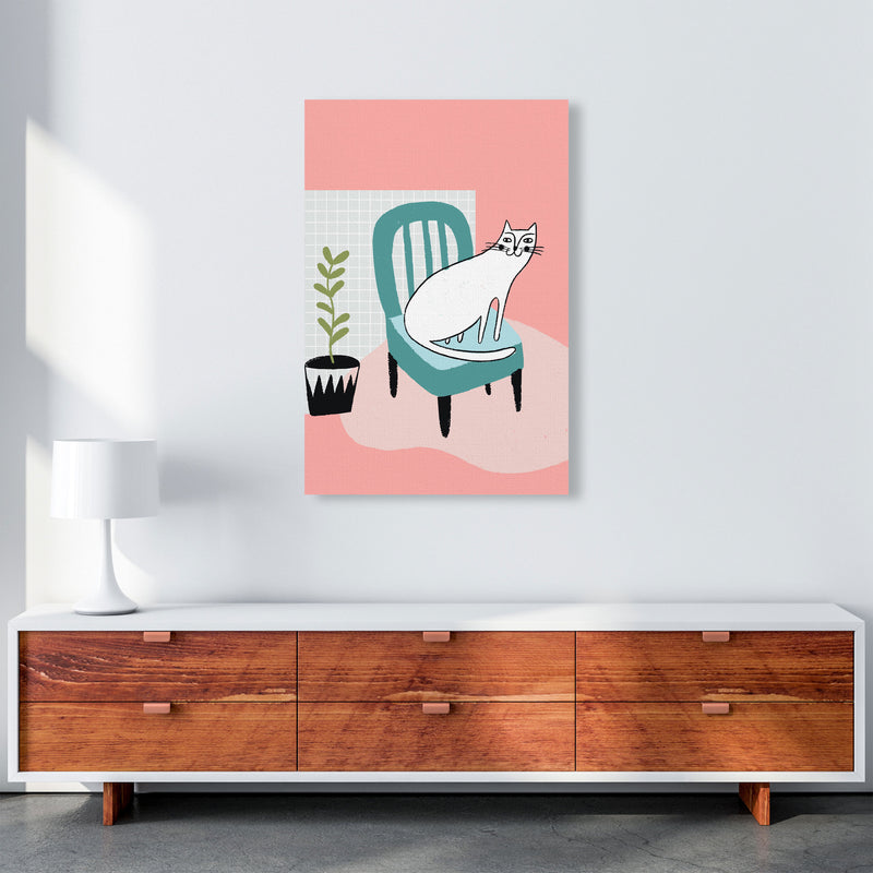 The Cat's Chair Art Print by Pixy Paper A1 Canvas