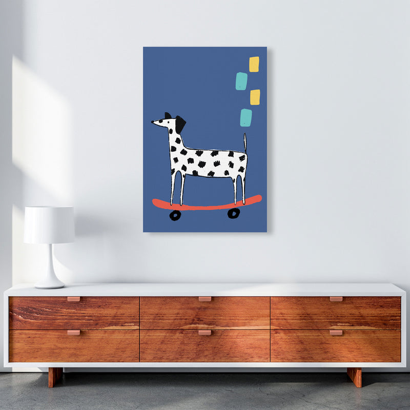 Skateboard Dog Art Print by Pixy Paper A1 Canvas