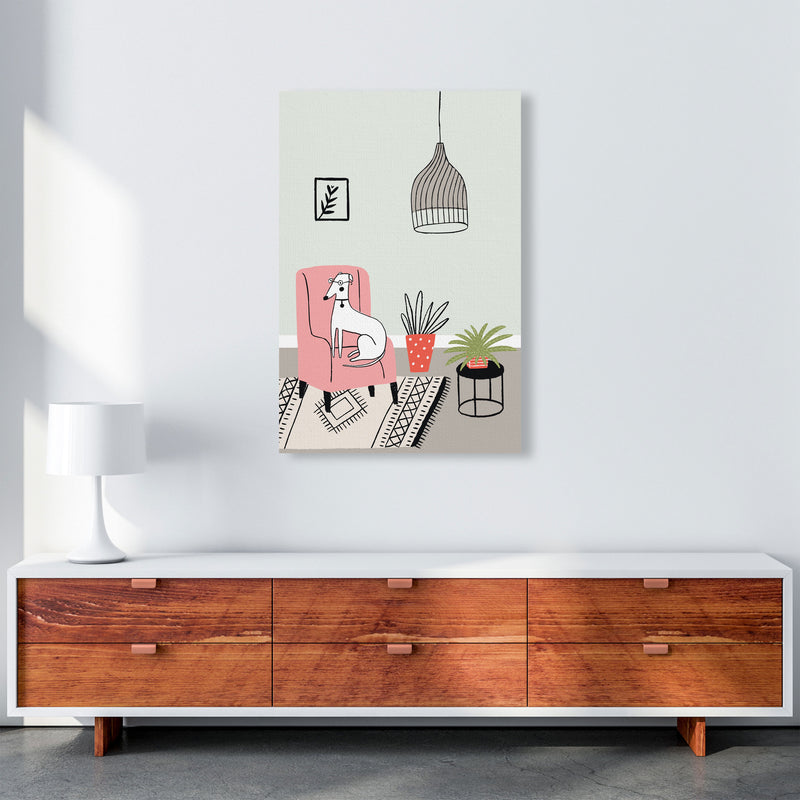 Posh Dog Art Print by Pixy Paper A1 Canvas
