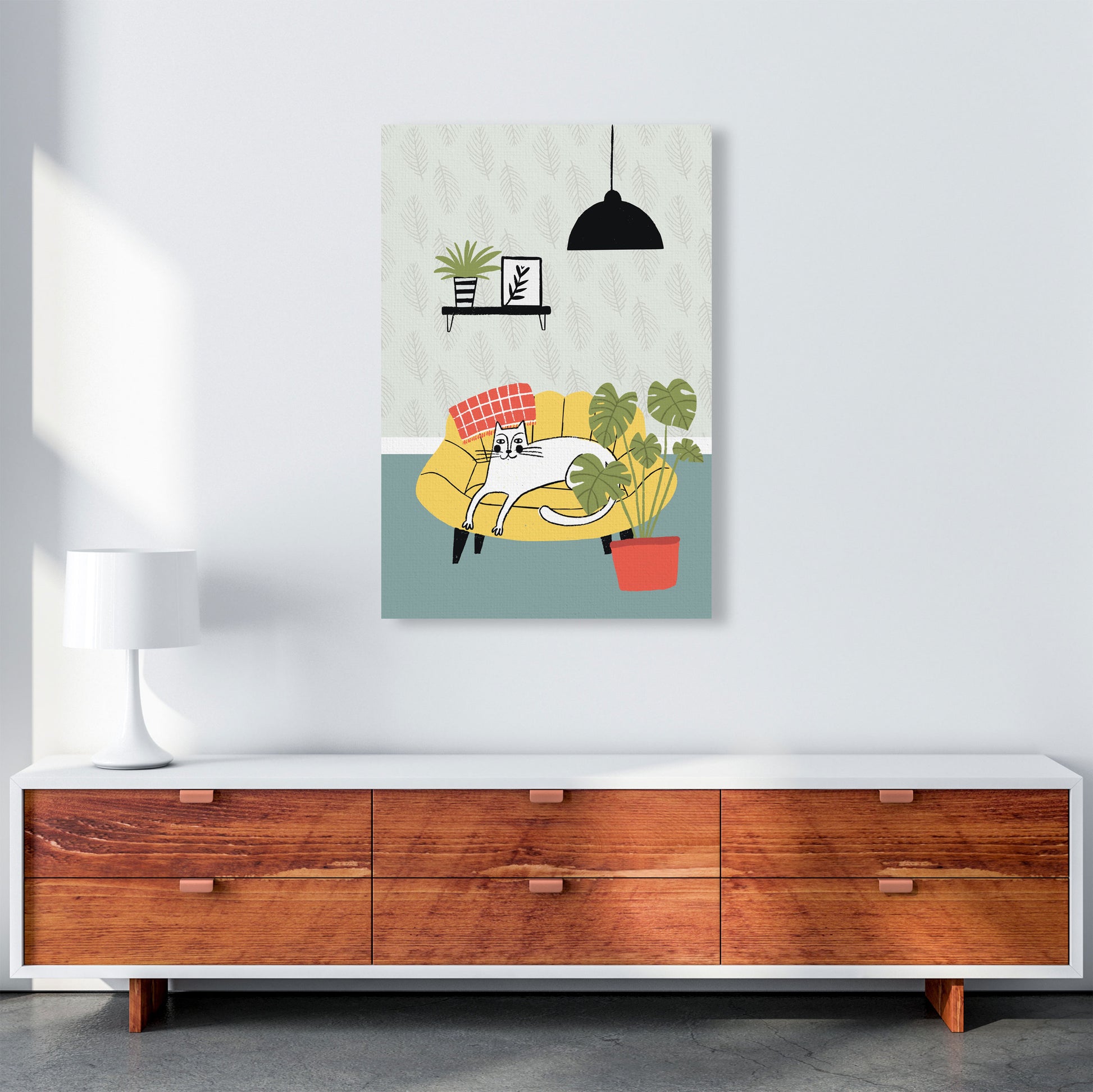 It's A Cat Life Art Print by Pixy Paper A1 Canvas